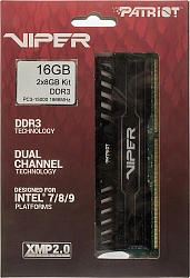 Память DDR3 2x8GB 1866MHz Patriot PV316G186C0K Viper 3 RTL PC3-14900 CL10 DIMM 240-pin 1.5В dual rank с радиатором Ret