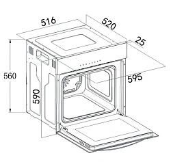 Духовой шкаф Электрический Weissgauff EOM 710 SB черный