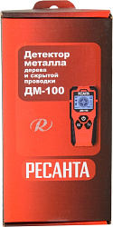 Детектор металла Ресанта ДМ-100 красный/черный (61/10/534)