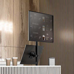 Кронштейн для мониторов Onkron D208E черный 13"-34" макс.16кг настольный поворот и наклон