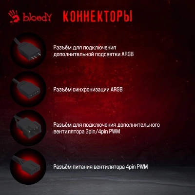 Система водяного охлаждения Bloody BD-LC360ARGB1 ARGB Soc-AM5/AM4/1200/1700/1851 черный 4-pin 22-35dB Al+Cu LCD 300W 1500gr Ret (BD-LC360ARGB1-BK)