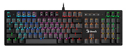 Клавиатура A4Tech B820R Dual Color механическая черный/серый USB for gamer LED (B820R GREY (BLUE SWITCH)) кабель 1.8м