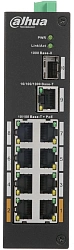 Коммутатор Dahua DH-PFS3110-8ET-96 (L2) 8x100Мбит/с 1x1Гбит/с 1SFP 6PoE+ 2PoE++ 96W неуправляемый