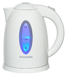 Чайник электрический Starwind SKP2211 1.7л. 2200Вт белый корпус: пластик