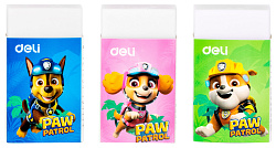 Ластик Deli Paw Patrol EH308 45х25х12мм ПВХ ассорти картонный дисплей (1шт)