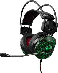 Наушники с микрофоном Оклик HS-L500G TOXIC черный 2.2м мониторные оголовье (472656)