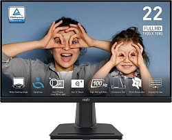 Монитор MSI 21.45" Pro MP225V черный VA 16:9 HDMI матовая 4000:1 300cd 178гр/178гр 1920x1080 100Hz VGA FHD 2.5кг