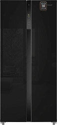 Холодильник Weissgauff WSBS 500 Inverter NoFrost 2-хкамерн. черный стекло инвертер