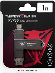 Накопитель SSD Patriot USB3.2 Gen2 1TB PVP301TB28UDG PVP30 Viper черный