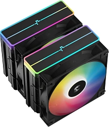 Устройство охлаждения(кулер) Deepcool AG620 Bk V2 ARGB Soc-AM5/AM4/1200/1700/1851 черный 4-pin 15-29.4dB Al+Cu 260W 1330gr Ret (R-AG620-BKAMMN-GJD)