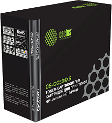 Картридж лазерный Cactus CS-CC364XS CC364X черный (24000стр.) для HP LJ P4015/P4515