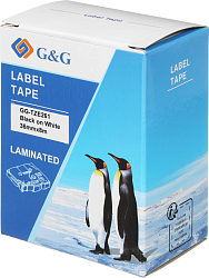 Картридж ленточный G&G GG-TZE261 черный на белом 36x8 для Brother PT- P900W, P950W, 9700PC