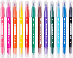 Фломастеры Deli EC151-12 Color Emotion 12цв. пластиковая коробка (12шт.)
