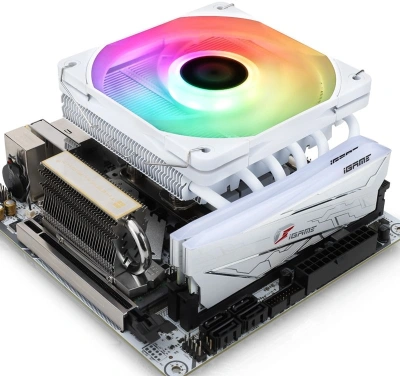 Устройство охлаждения(кулер) Thermalright SI-100-WH-ARGB Soc-AM5/AM4/1151/1200/2066/1700 4-pin 26.1dB Al 490gr Ret