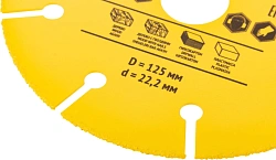 Диск пильный по дер. FIT 37642 d=125мм d(посад.)=22.2мм (угловые шлифмашины)