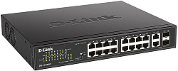 Коммутатор D-Link DES-1018MPV2/A 16x100Мбит/с 2x1Гбит/с 2xКомбо(1000BASE-T/SFP) 16PoE+ 247W неуправляемый