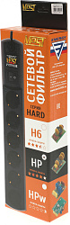 Сетевой фильтр Most HP 5м (6 розеток) черный (коробка)