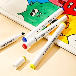 Набор маркеров для скетчинга Deli E70803-48 Color Emotion 11мм 150мм трехгр. двойной пиш. наконечник 1-7мм 48цв. ассорти пластиковая коробка (48шт.)
