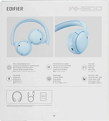 Гарнитура накладные Edifier WH500 синий беспроводные bluetooth оголовье