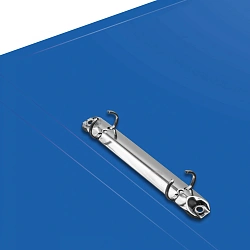 Папка на 2-х кольцах Silwerhof Eco SE-0413/2RBLU A4 пластик 0.5мм кор.18мм синий