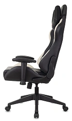 Кресло игровое Zombie VIKING 5 AERO черный/белый экокожа с подголов. крестов. пластик