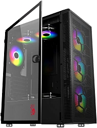 Корпус Bloody BD-CC116 черный без БП ATX 8x120mm 1xUSB2.0 1xUSB3.0 audio bott PSU