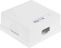 Коробка Lanmaster TWT-SA2-WH настенная 62x67x30мм крышка Keystone ПВХ белый