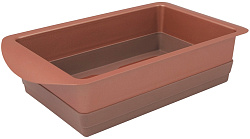 Форма для выпечки Rondell Karamelle RDF-450 прямоуг. 14x22см сталь/силикон карамель