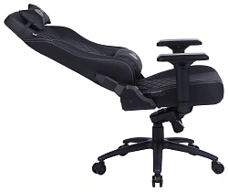 Кресло игровое Cactus CS-CHR-0112BL черный экокожа с подголов. крестов. сталь