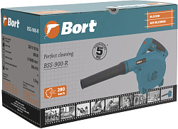 Воздуходувка Bort BSS-900-R 900Вт пит.:от сети синий