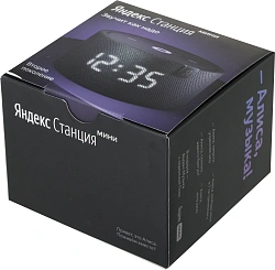 Умная колонка Yandex Станция Мини с часами Алиса черный 10W 1.0 BT 10м (YNDX-00020K)