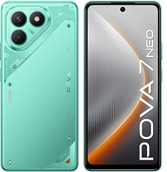 Смартфон Tecno Pova 7 Neo 256Gb 8Gb зеленый моноблок 3G 4G 2Sim 6.8" 1080x2460 Android 14 108Mpix 802.11 a/b/g/n/ac NFC GPS GSM900/1800 Protect FM
