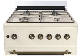 Плита Газовая Nordfrost GG6061Y бежевый (металлическая крышка) реш.сталь
