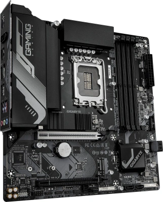 Материнская плата Gigabyte B760M G X WF6E GEN5 Soc-1700 Intel B760 4xDDR5 mATX AC`97 8ch(7.1) 2.5Gg RAID+HDMI+DP