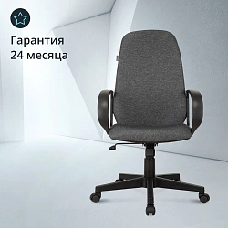 Кресло руководителя Бюрократ CH-808AXSN серый 3C1 крестов. пластик