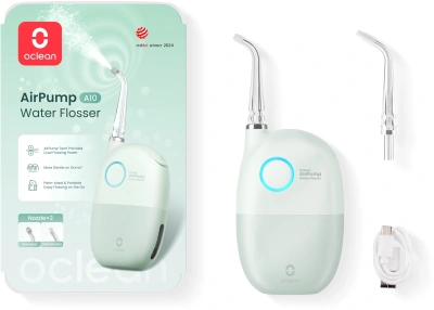 Ирригатор Oclean AirPump A10 W7602 2насад. зеленый