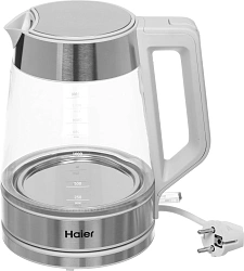 Чайник электрический Haier HK-500 1.7л. 2200Вт серый/белый корпус: стекло/пластик (TD0029955RU)