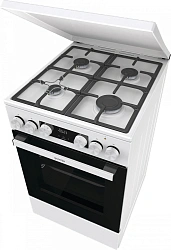 Плита Комбинированная Gorenje GK5C42WF-B белый (металлическая крышка) реш.чугун