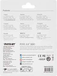 Накопитель SSD Patriot SATA-III 512GB P210S512G25 P210 2.5"