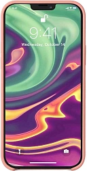 Чехол (клип-кейс) Deppa для Apple iPhone 12/12 Pro Liquid Silicone розовый (87712)