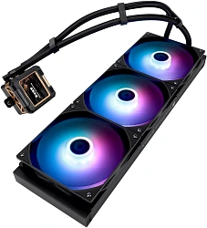 Система водяного охлаждения Thermalright Frozen Warframe 420 ARGB Soc-AM5/AM4/1200/1700/1851 черный 4-pin 29.8dB Al LCD Ret (F-WFRAME-420-BL-ARGB)