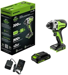 Винтоверт Greenworks GD24ID3 аккум. патрон:шестигр.1/4" (3802807CUA)