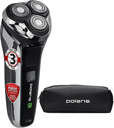 Бритва роторная Polaris PRO 5 blades PMR 0305R wet&dry реж.эл.:3 питан.:аккум. черный