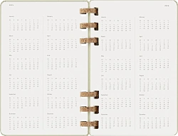 Еженедельник Moleskine ACADEMIC SPIRAL DHSPK5212AMWH3 Large 150х210мм 200стр. кремовые страницы спираль киви