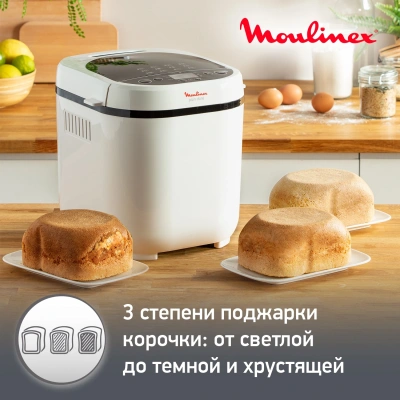 Хлебопечь Moulinex OW210 650Вт белый