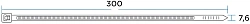 Стяжка пластиковая Rexant 07-0303 300x7.6мм (упак:100шт) нейлон внешний (-30/+80) черный