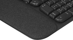 Клавиатура Logitech Wave Keys графитовый USB беспроводная BT/Radio slim Ergo LED (подставка для запястий) (920-012319)