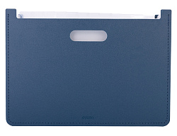 Папка с 13 прозр.вклад. Deli 63951DK-BLUE A4 полипропилен темно-синий с ручками 330x20x235мм