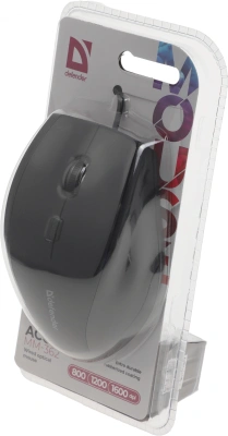 Мышь Defender Accura MM-362 черный оптическая 1600dpi USB 5but (52362)