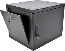 Шкаф коммутационный ЦМО (ШРН-М-9.650.1-9005) настенный 9U 600x650мм пер.дв.металл направл.под закл.гайки 120кг черный 581мм 22кг 180град. 480мм IP20 сталь